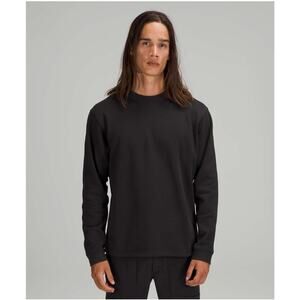 Lululemon French‎ Terry Long Sleeve Crew in Black Size L